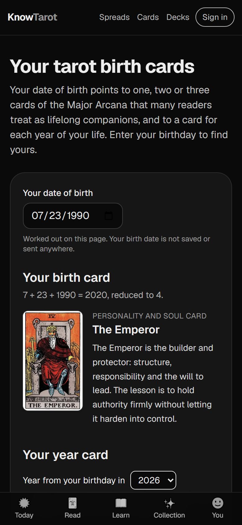 Birth cards