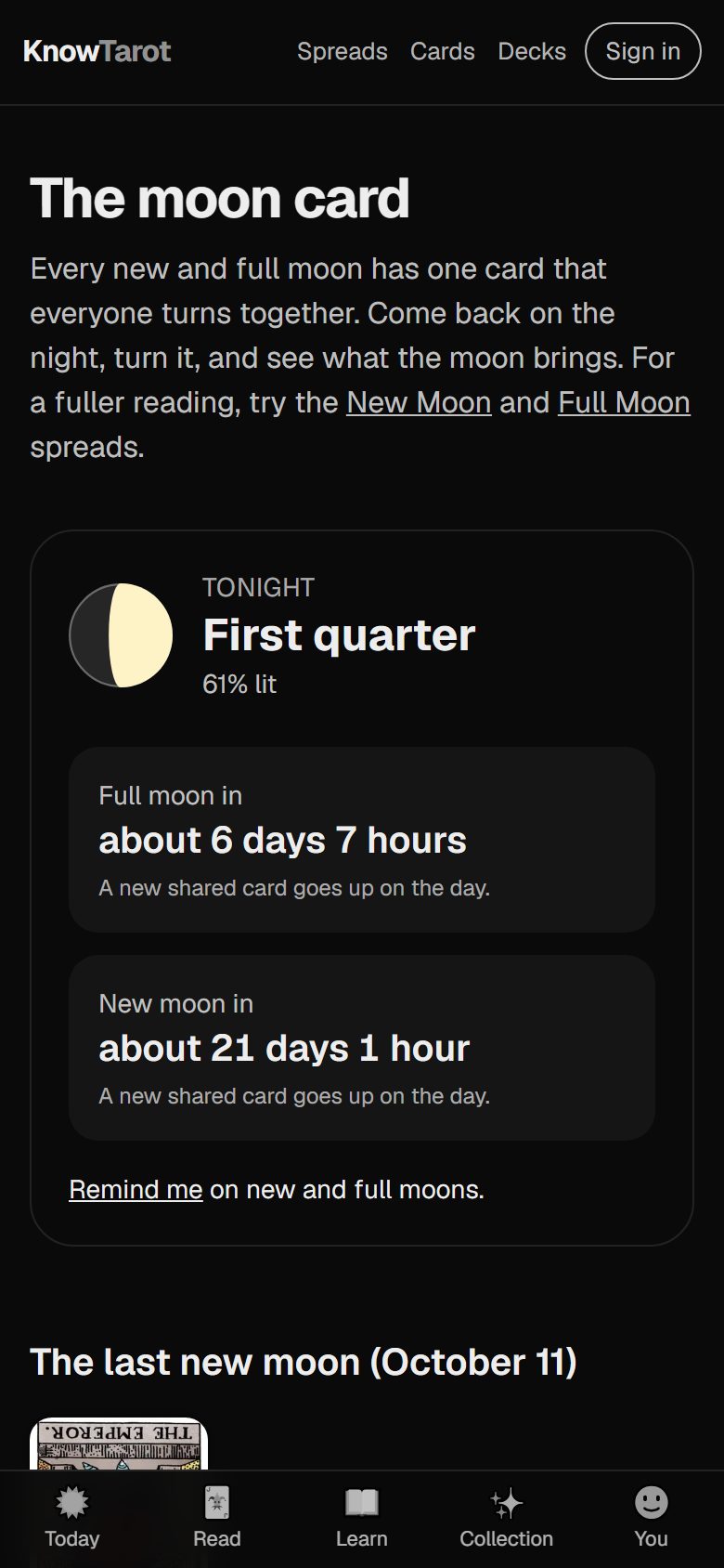 Moon events