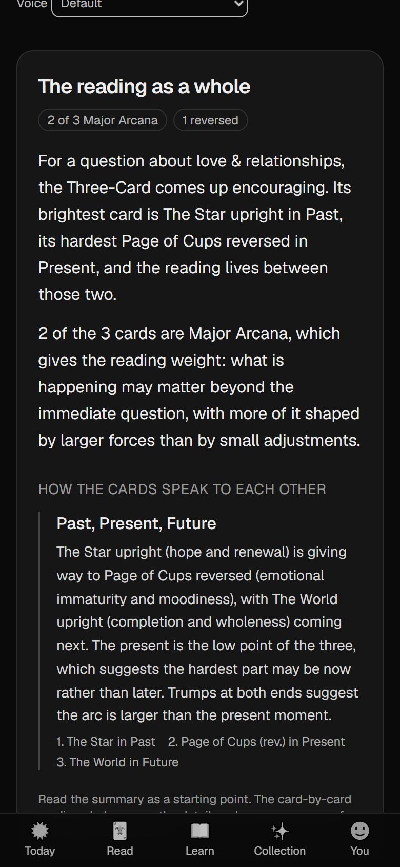 Reading as a whole