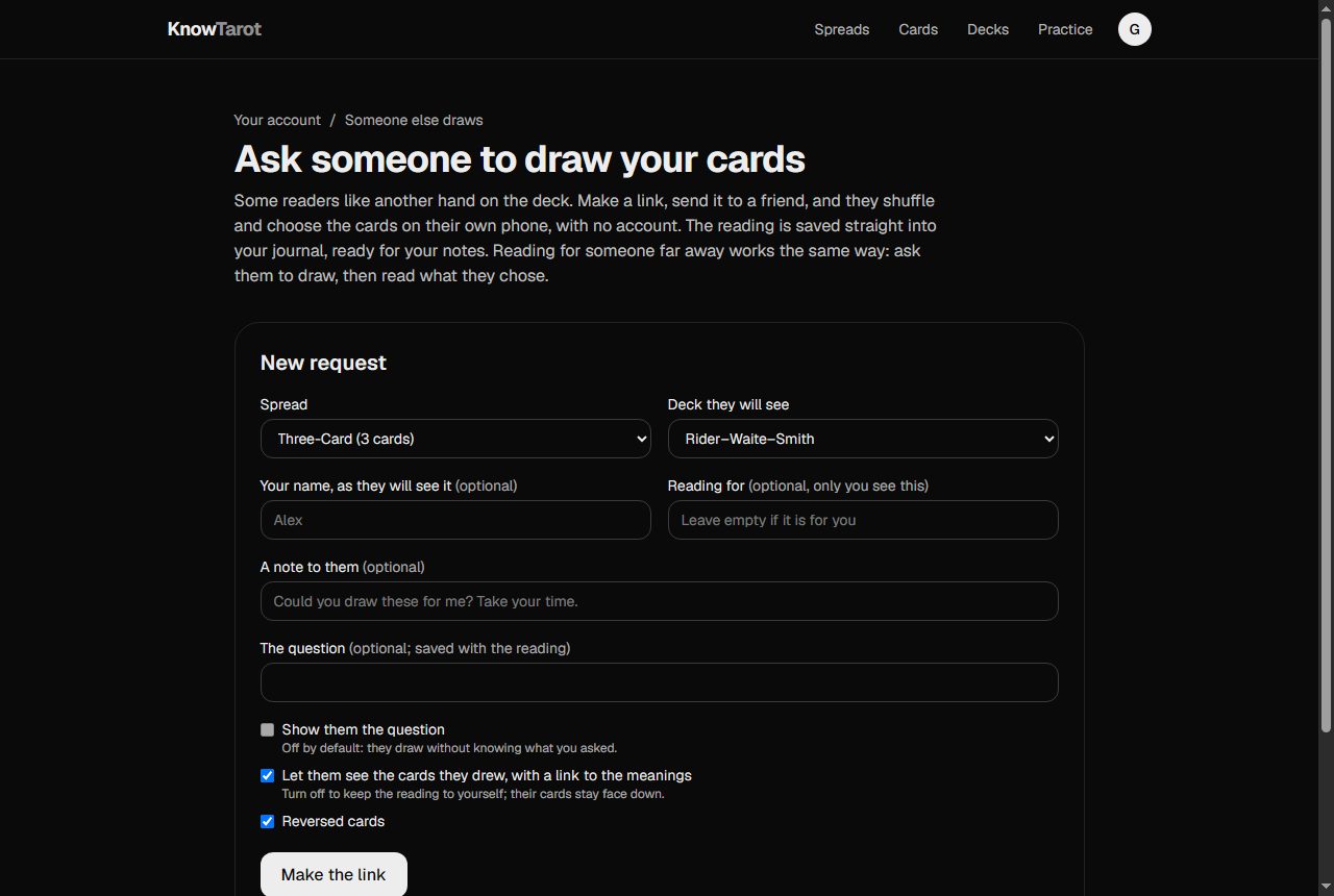 Making a draw link